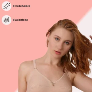 wirefree knitted cotton bra without padding